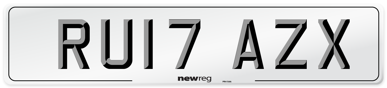 RU17 AZX Number Plate from New Reg